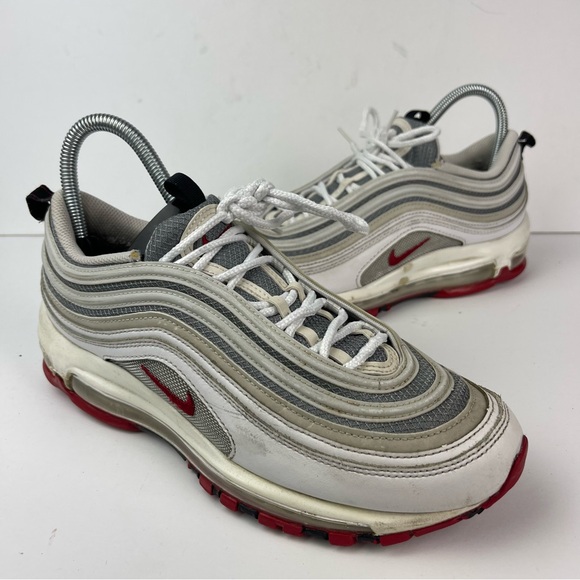 Nike Air Max 97 Men Size 8 White Gray Athletic Running...